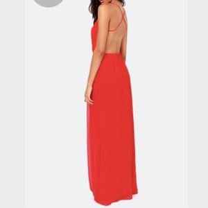 Lulu's red maxi dress